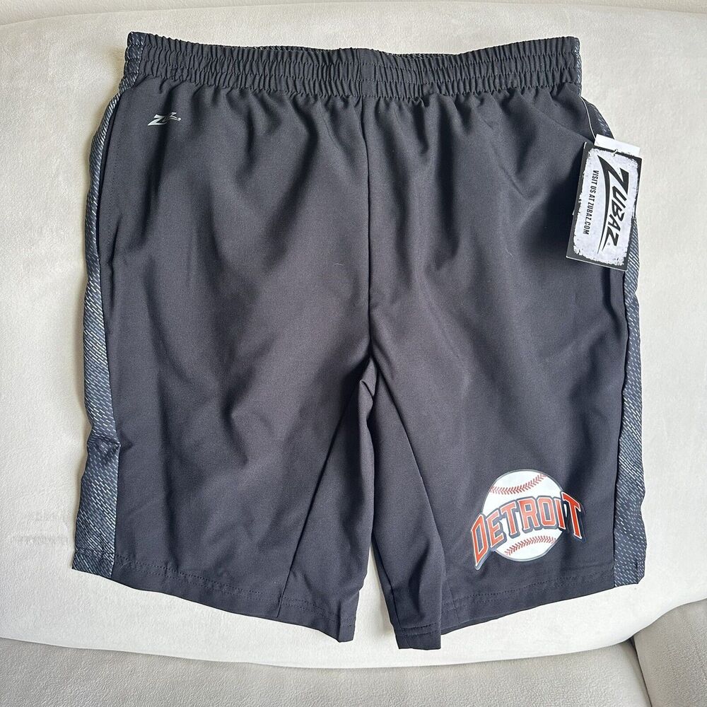 NWT Zubaz MLB Baseball Men's Detroit Tigers Shorts Xl Size L B38